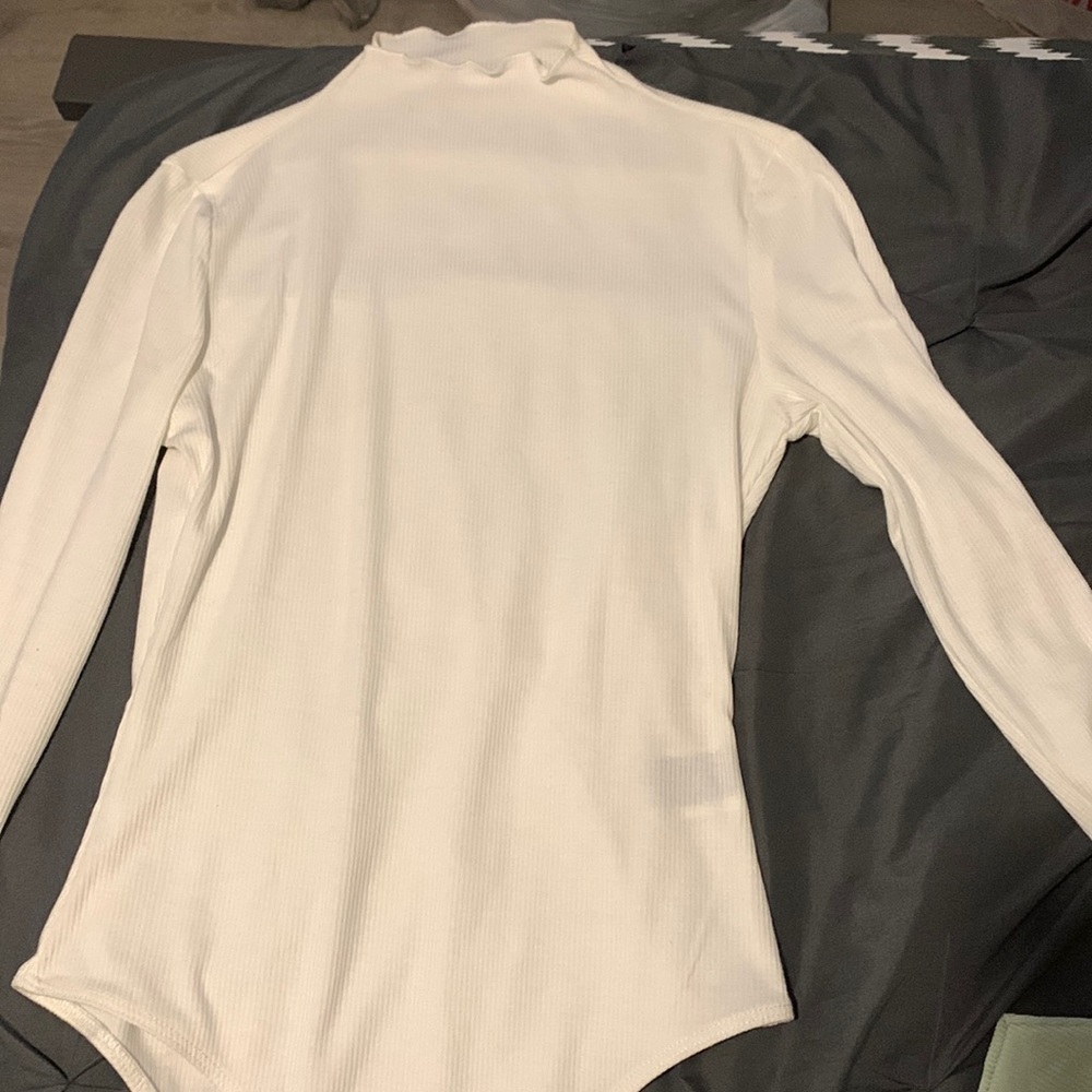 White turtle neck long sleeve
